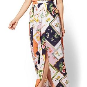 New York and Company Floral Maxi Skirt NWT Size XL
